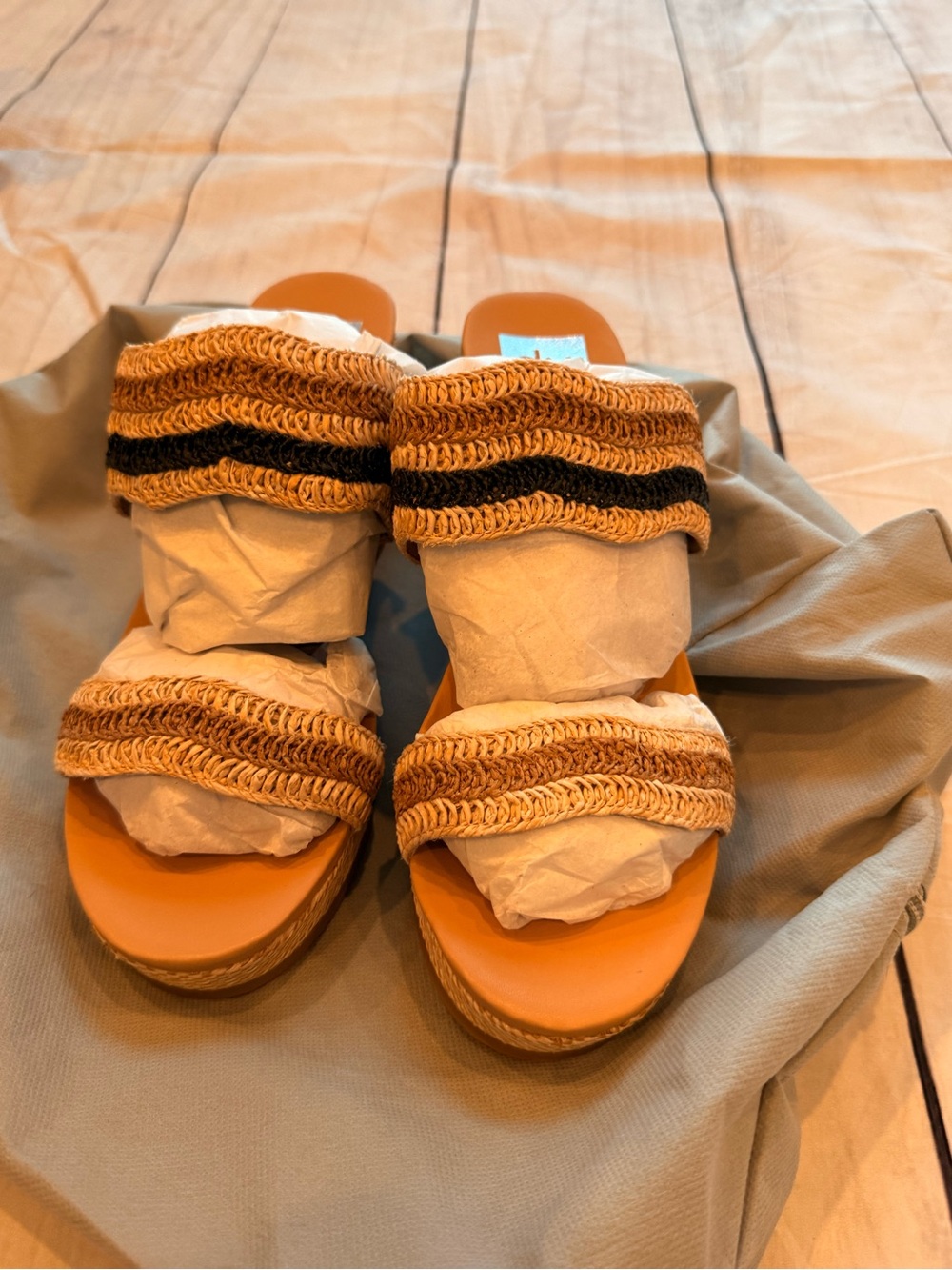 DV Dolce Vita Woven Platform Slide Sandals – Boho Raffia Wedge Sandals
